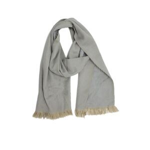 Shupaca Womens Alpaca Knitted Fringe Fold Over Scarf Gray Brown 80"x11"